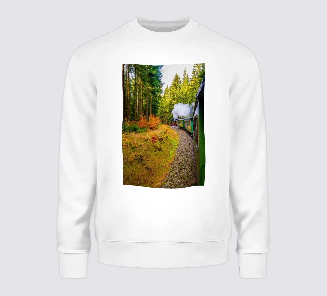 The Fichtelberg railway runs through the Ore Mountains sweatshirt by Marcus Beckert | Fotografie