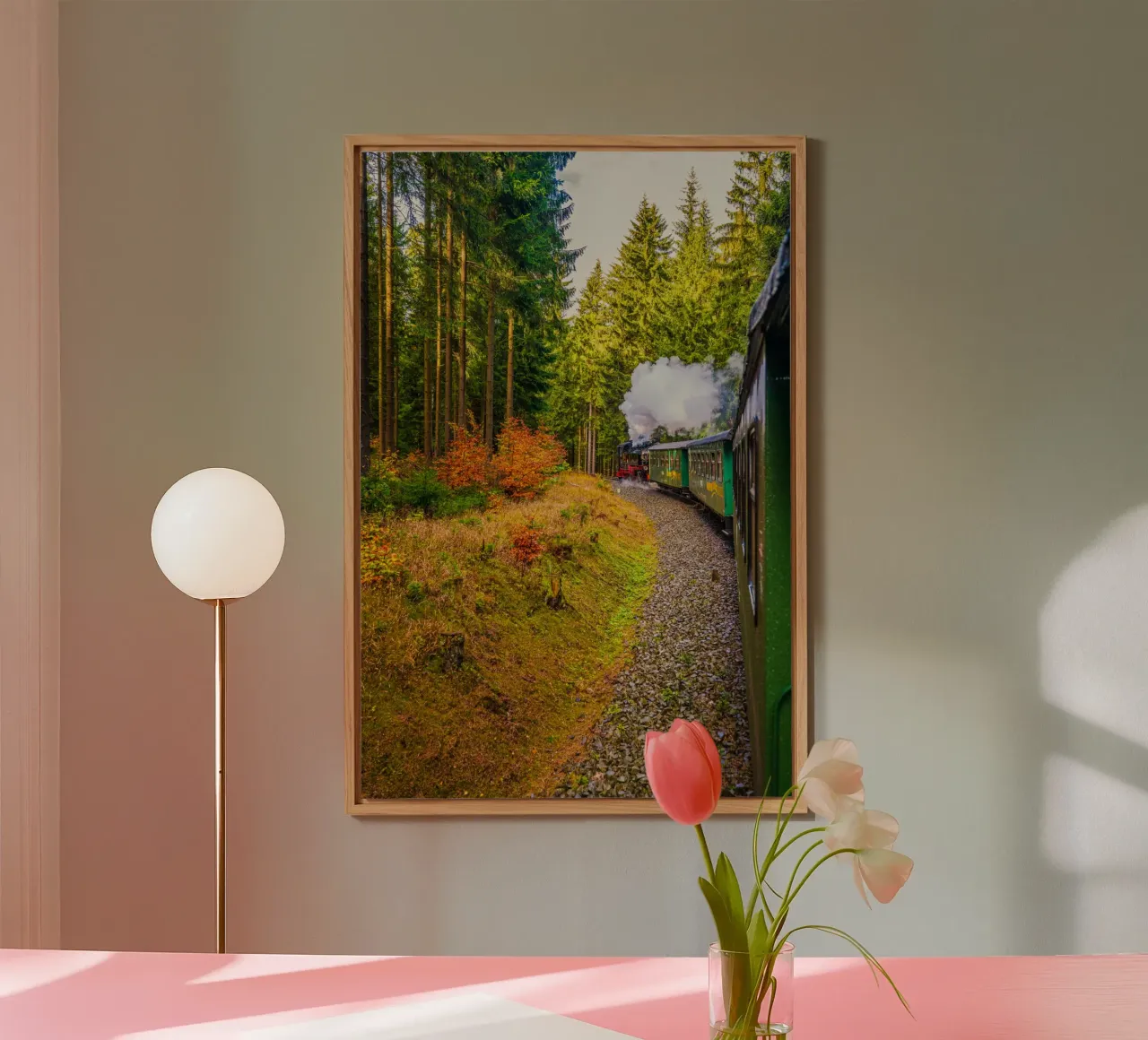 The Fichtelberg railway runs through the Ore Mountains alu-dibond by Marcus Beckert | Fotografie