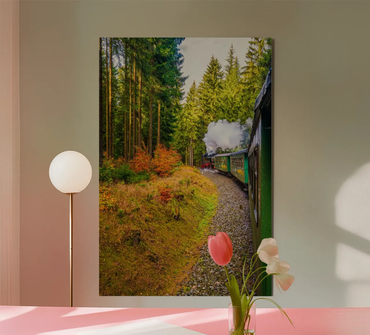 The Fichtelberg railway runs through the Ore Mountains alu-dibond by Marcus Beckert | Fotografie