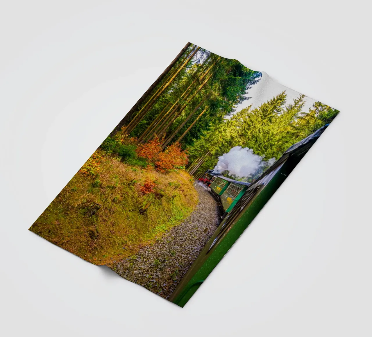 The Fichtelberg railway runs through the Ore Mountains fleece blanket by Marcus Beckert | Fotografie