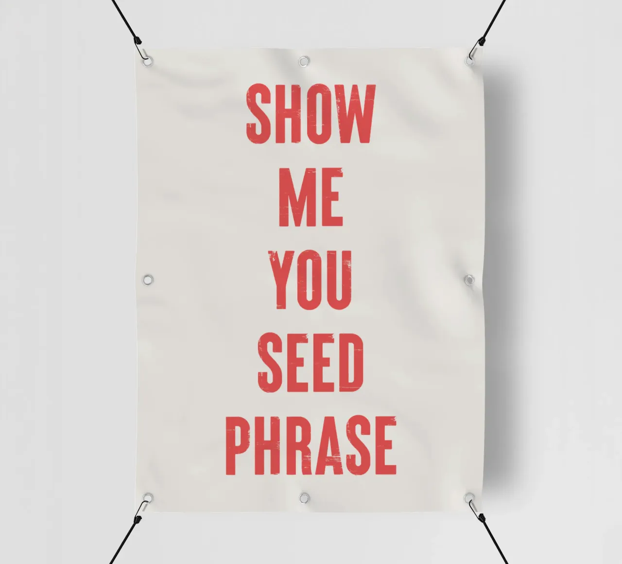 Mostrami la tua frase sui semi telo in pvc da Vintagrafica