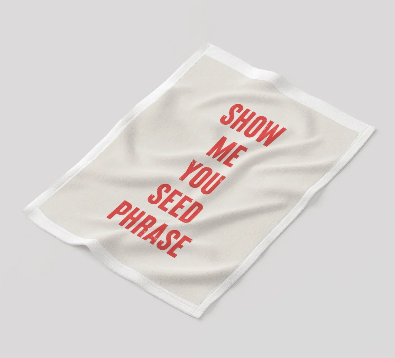 Show Me Your Seed Phrase fleece blanket by Vintagrafica