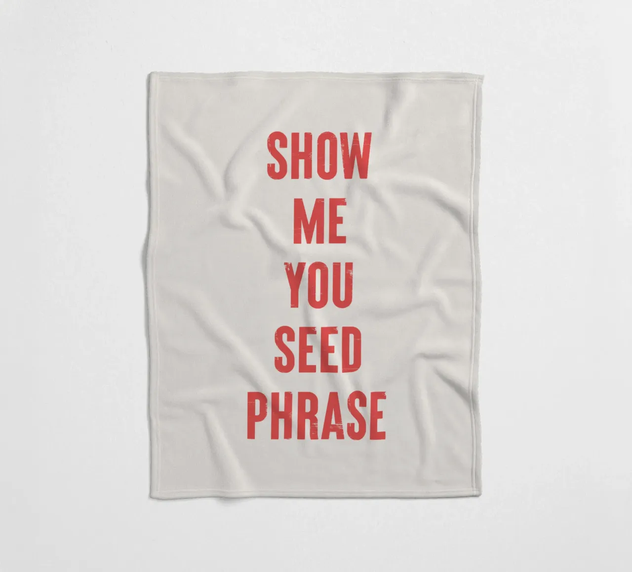 Show Me Your Seed Phrase fleece blanket by Vintagrafica