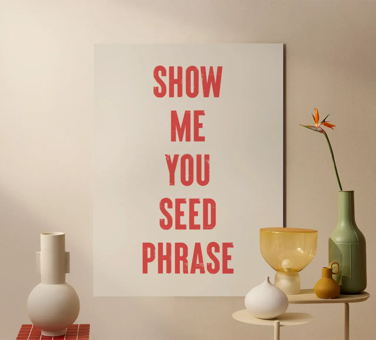 Enséñame tu frase semilla aluminio dibond de Vintagrafica