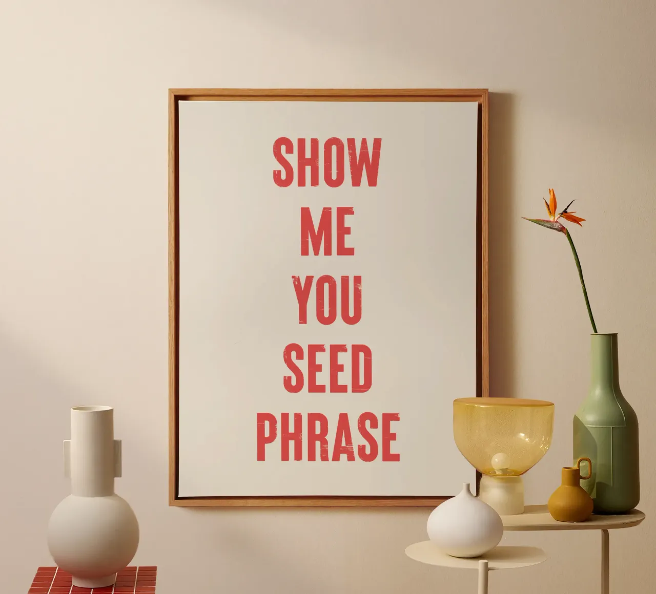 Enséñame tu frase semilla lienzo de Vintagrafica