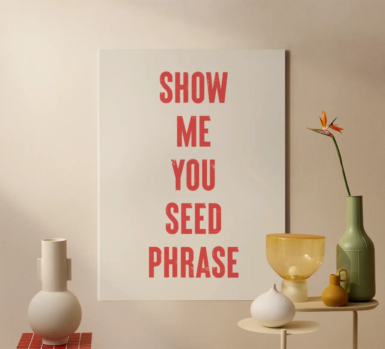 Enséñame tu frase semilla lienzo de Vintagrafica