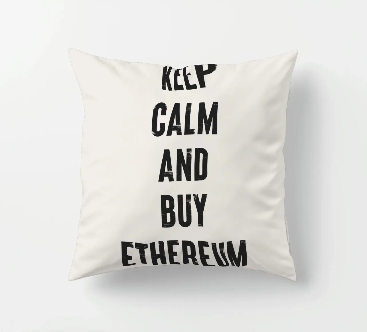 Mantenere la calma e acquistare Ethereum cuscino da Vintagrafica