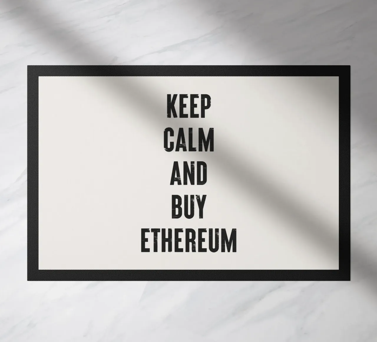 Mantenere la calma e acquistare Ethereum zerbino da Vintagrafica