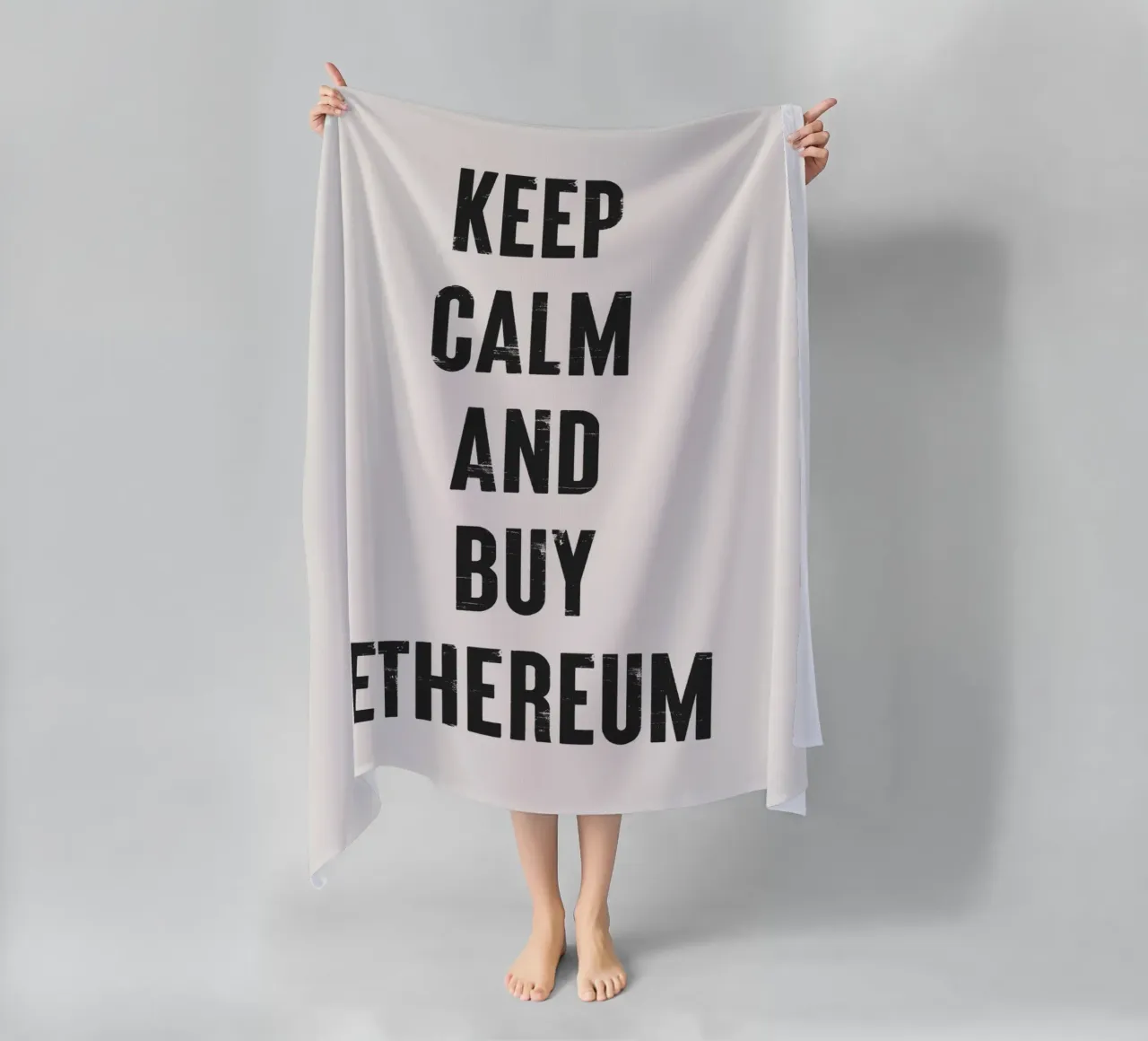 Mantenere la calma e acquistare Ethereum telo mare da Vintagrafica