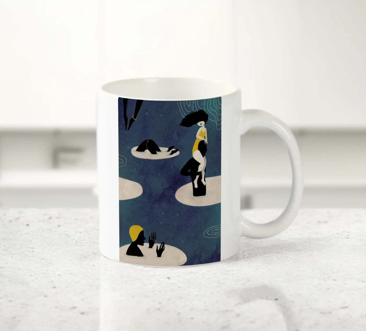Badetag ceramic mug by Lesja Chernish