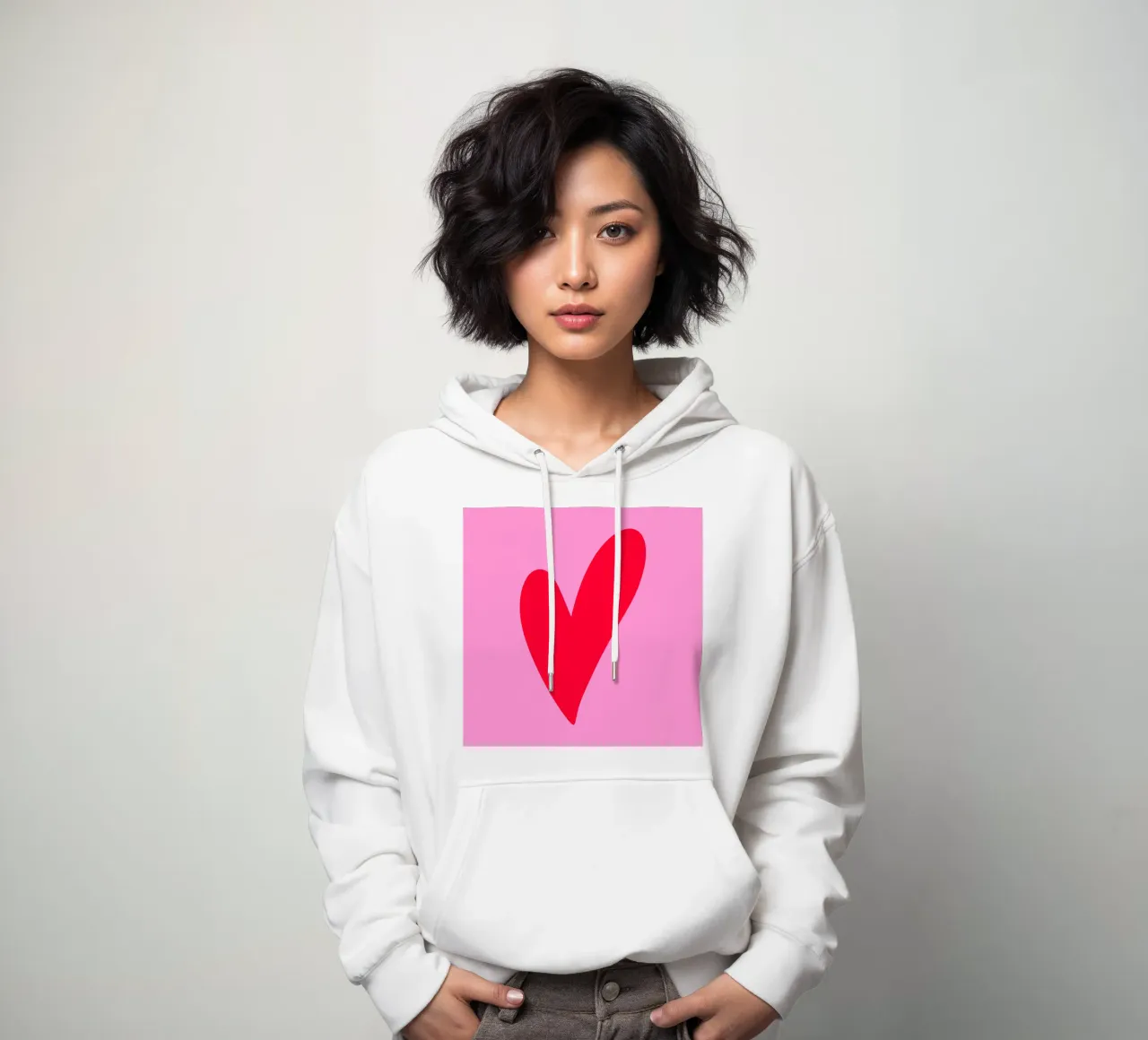 Cuore minimo felpa con cappuccio da Wackapacka