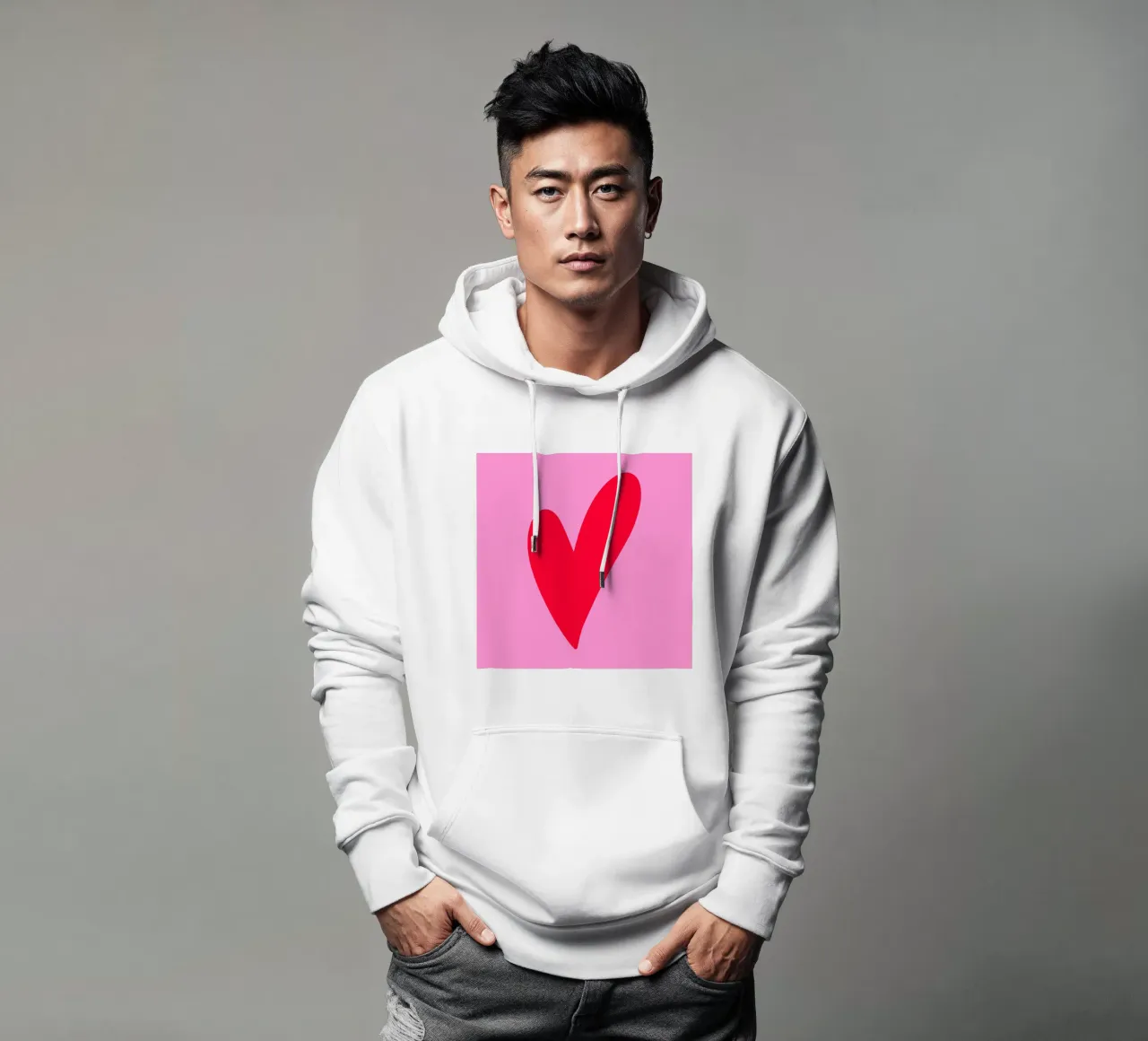 Cuore minimo felpa con cappuccio da Wackapacka