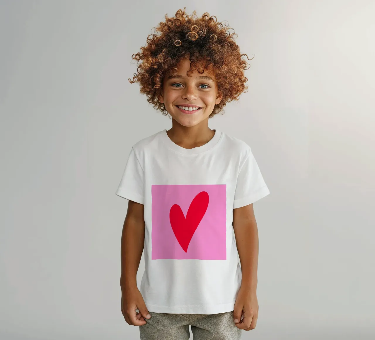 Minimal heart t-shirt bambini da Wackapacka