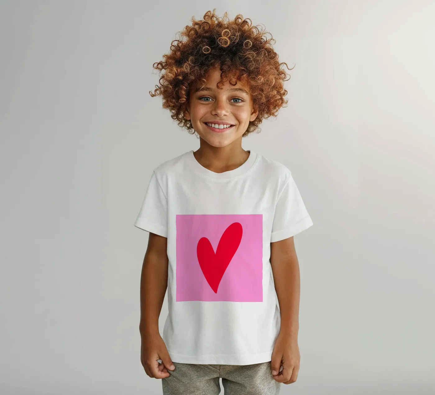 Minimal heart t-shirt bambini da Wackapacka