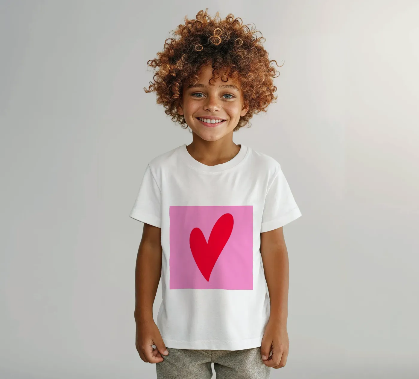 Minimal heart t-shirt bambini da Wackapacka
