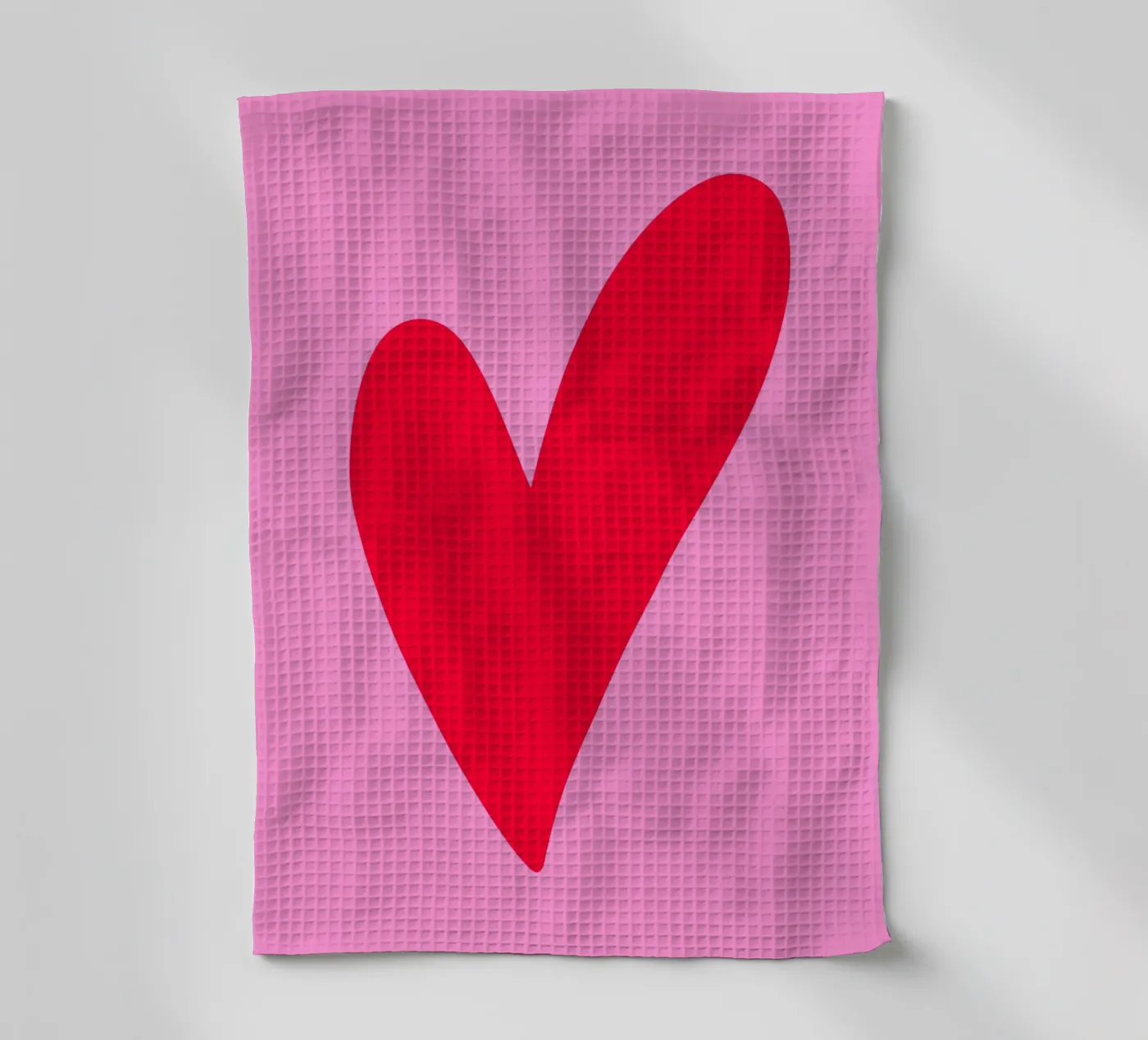 Minimal heart tea towel by Wackapacka
