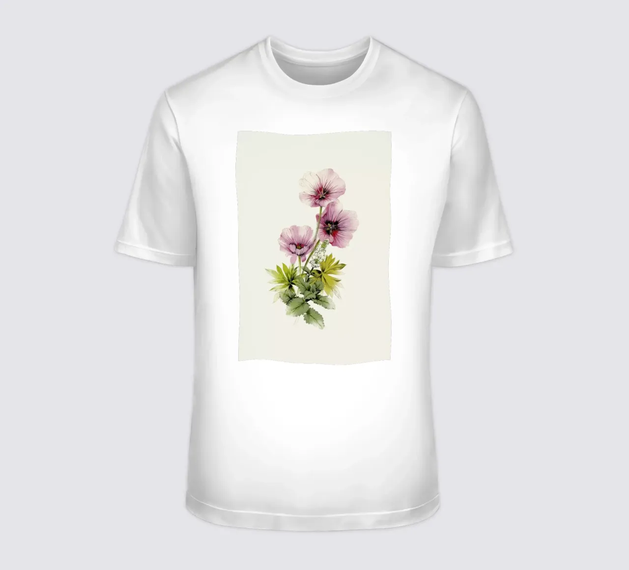 Geranium & Garden mint t-shirt by La Scarlatte