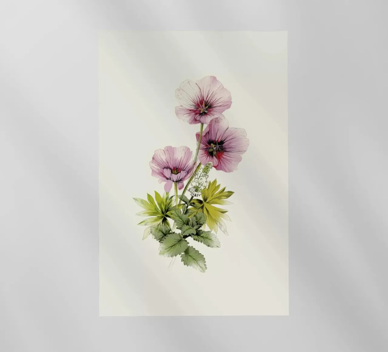 Geranium & Garden mint pellicola backlit da La Scarlatte