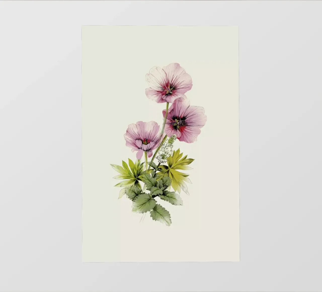 Geranium & Garden mint pellicola backlit da La Scarlatte