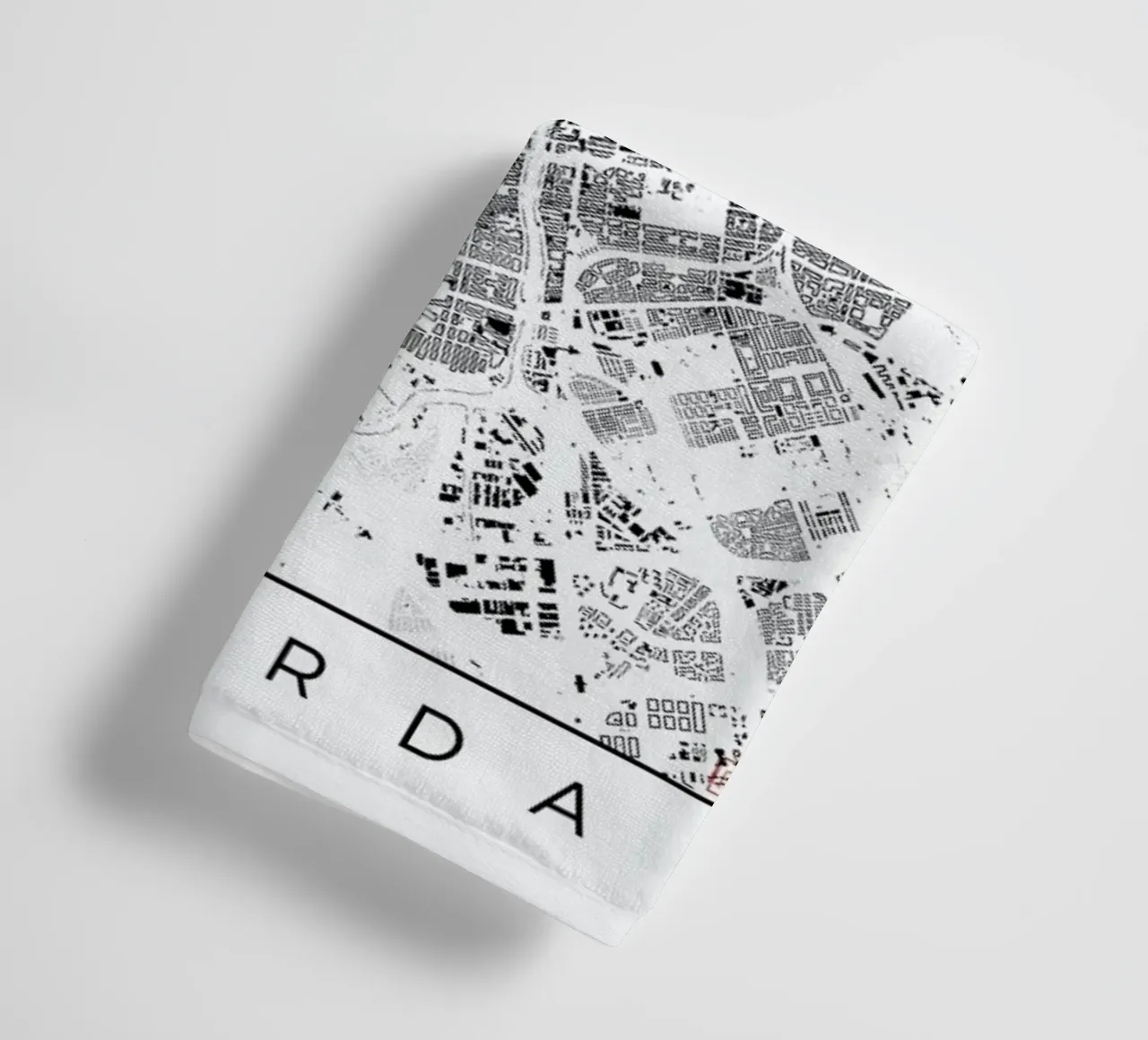 Amsterdam Map Schwarzplan asciugamano da bagno da Hubert Roguski
