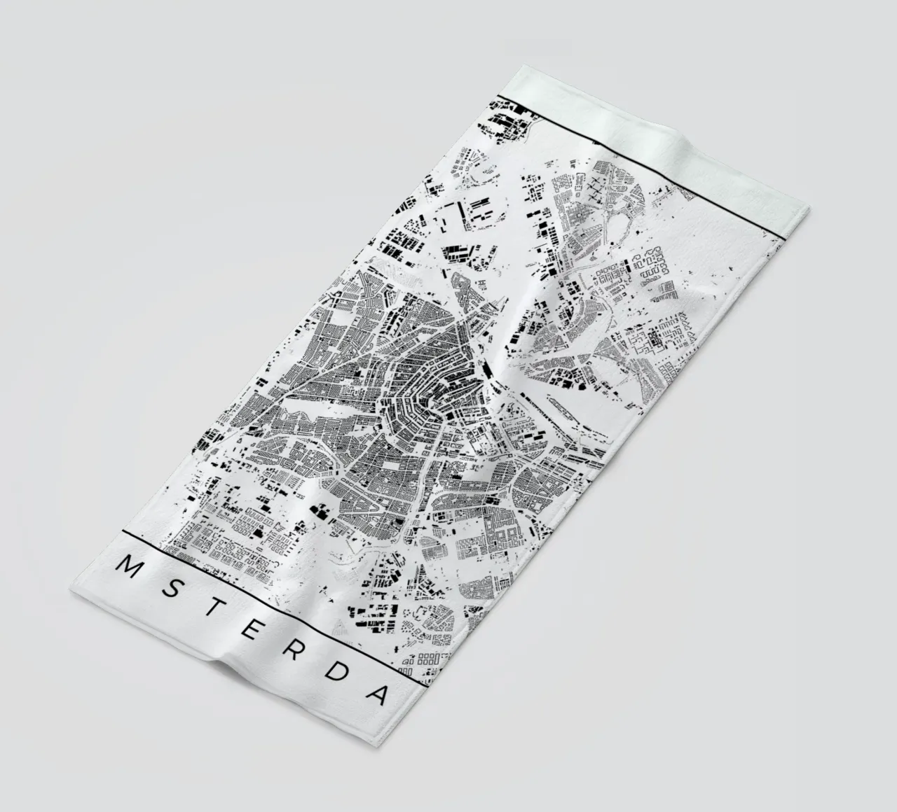 Amsterdam Map Schwarzplan telo mare da Hubert Roguski