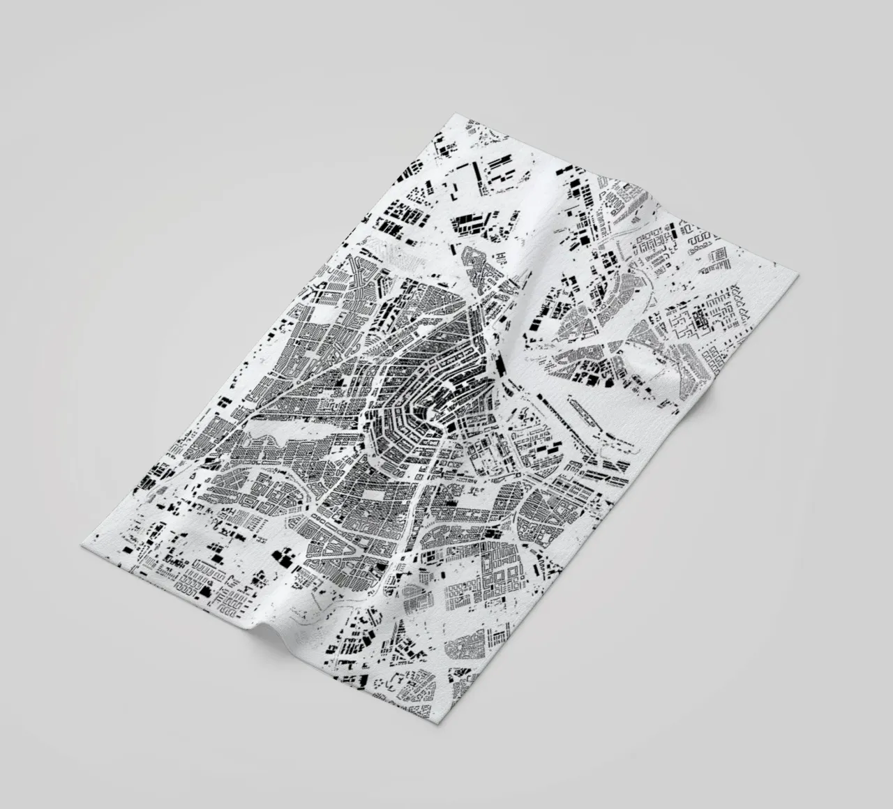 Amsterdam Map Schwarzplan telo mare da Hubert Roguski