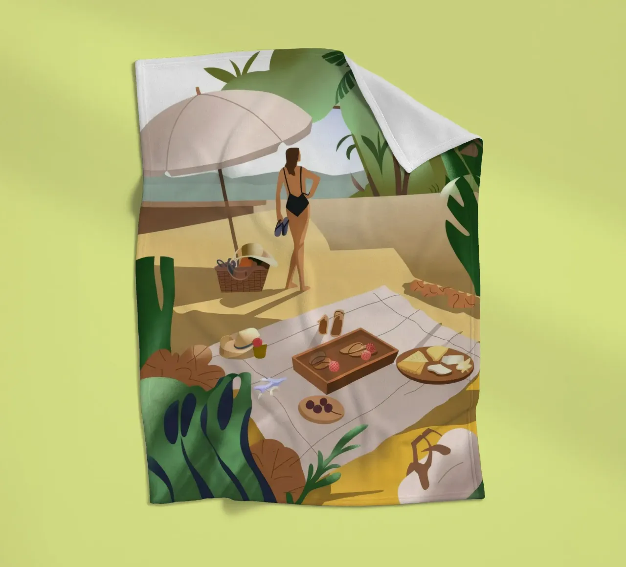Picnic in spiaggia coperta in pile da Artie Shifa