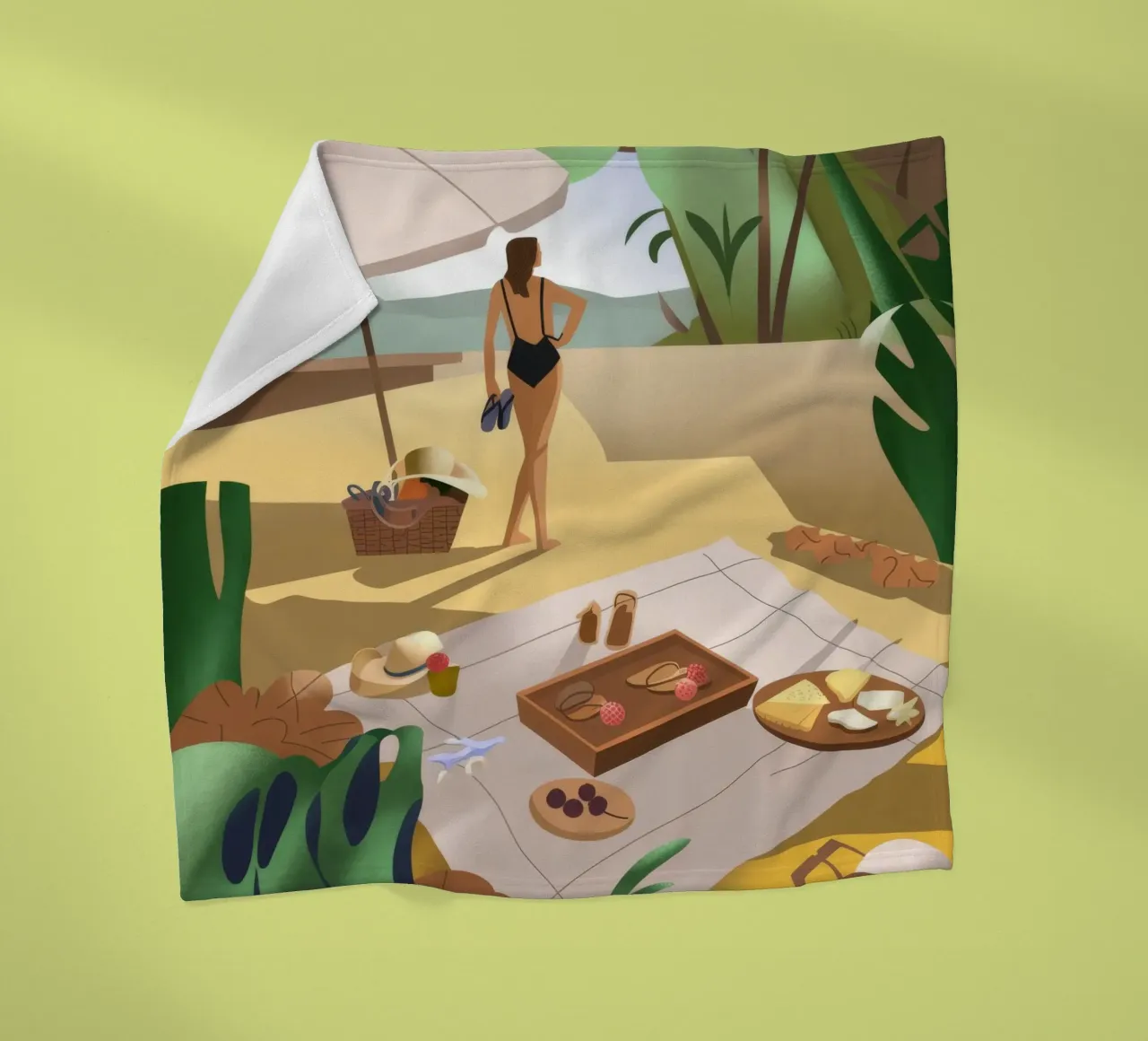 Picnic in spiaggia coperta in pile da Artie Shifa