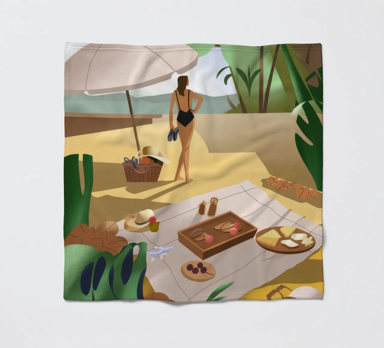 Picnic in spiaggia coperta in pile da Artie Shifa