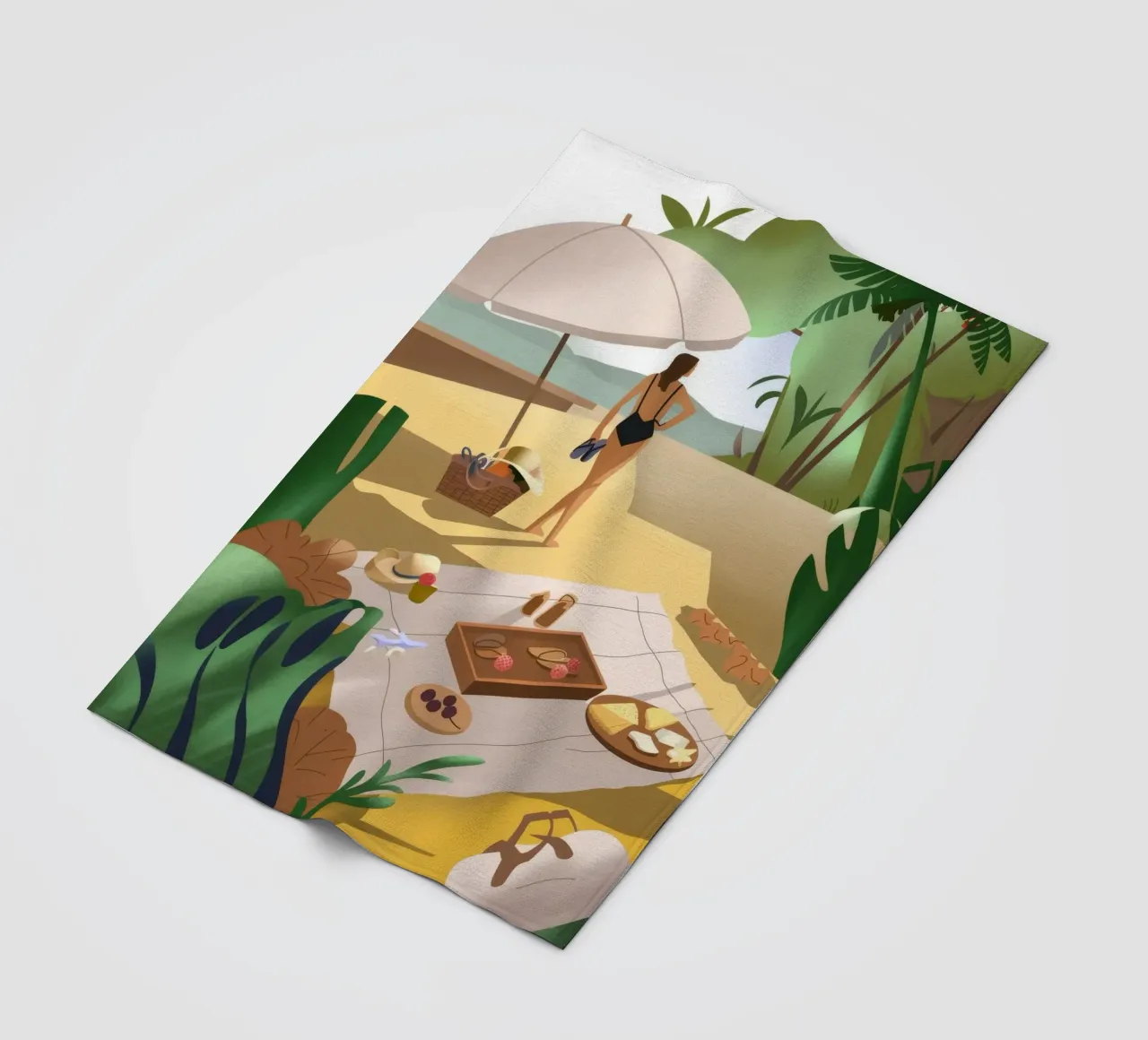 Picnic in spiaggia coperta in pile da Artie Shifa