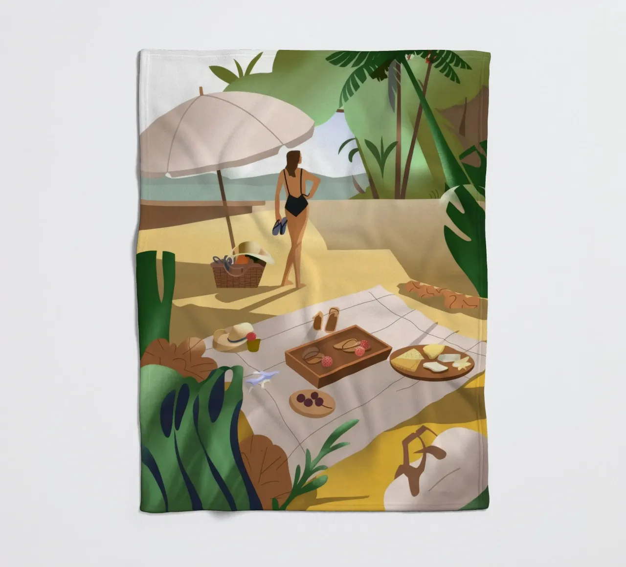 Picnic in spiaggia coperta in pile da Artie Shifa