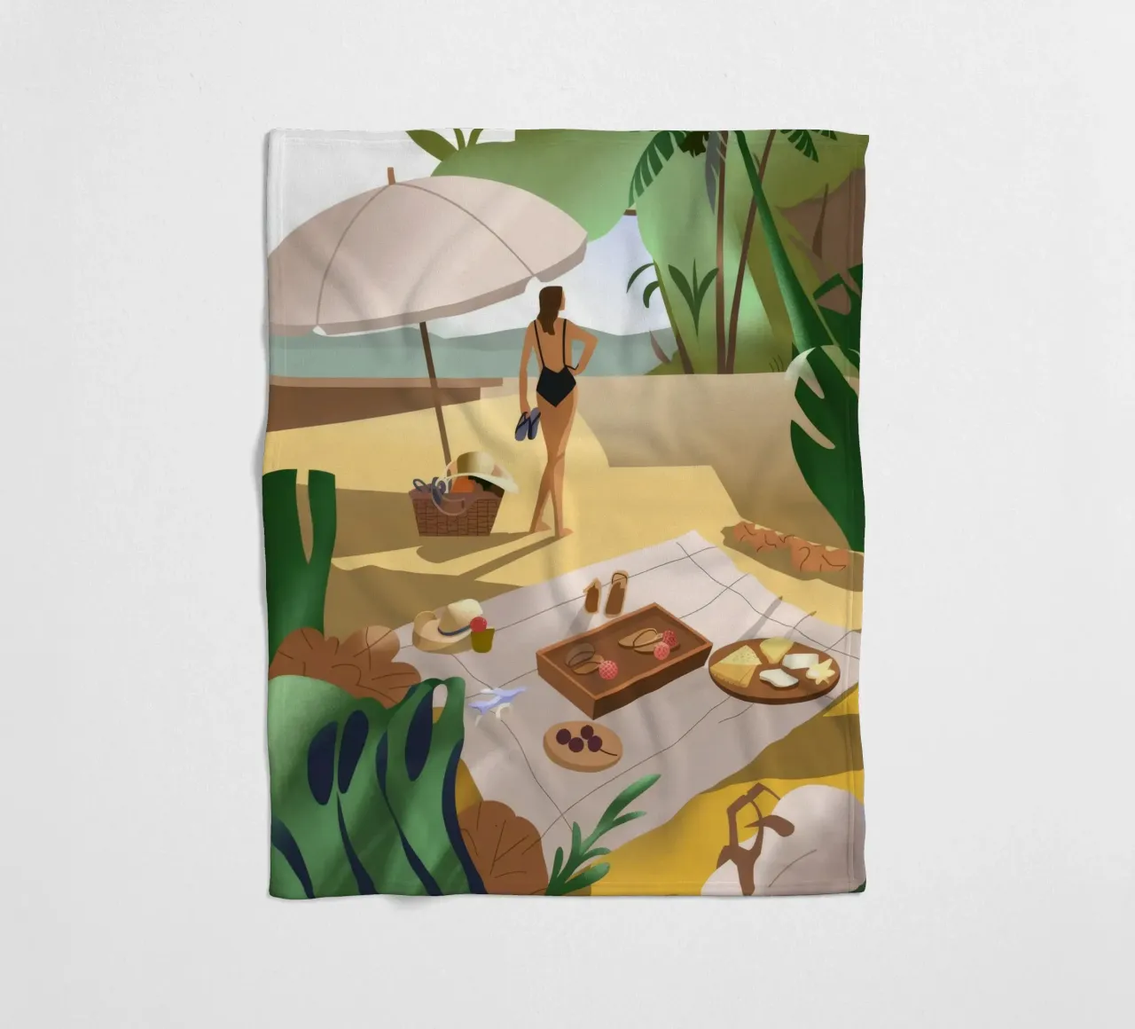 Picnic in spiaggia coperta in pile da Artie Shifa