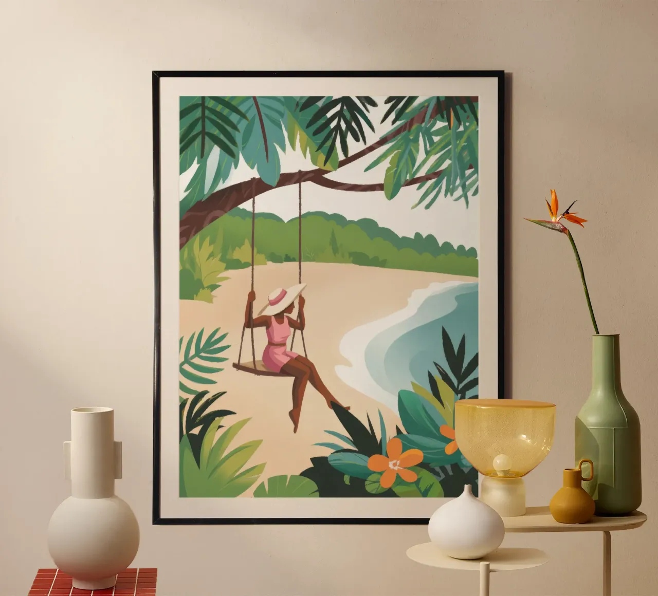 Beach Swing hahnemühle by Artie Shifa