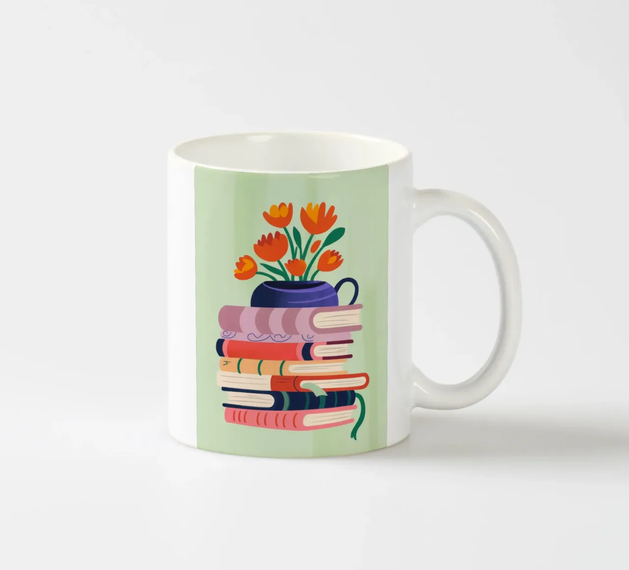 Fiori di libri tazza in ceramica da Artie Shifa