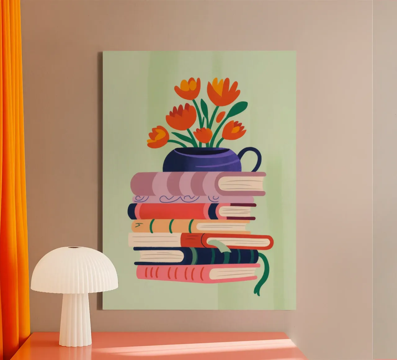 Fiori di libri tela con Cornice a cassetta da Artie Shifa