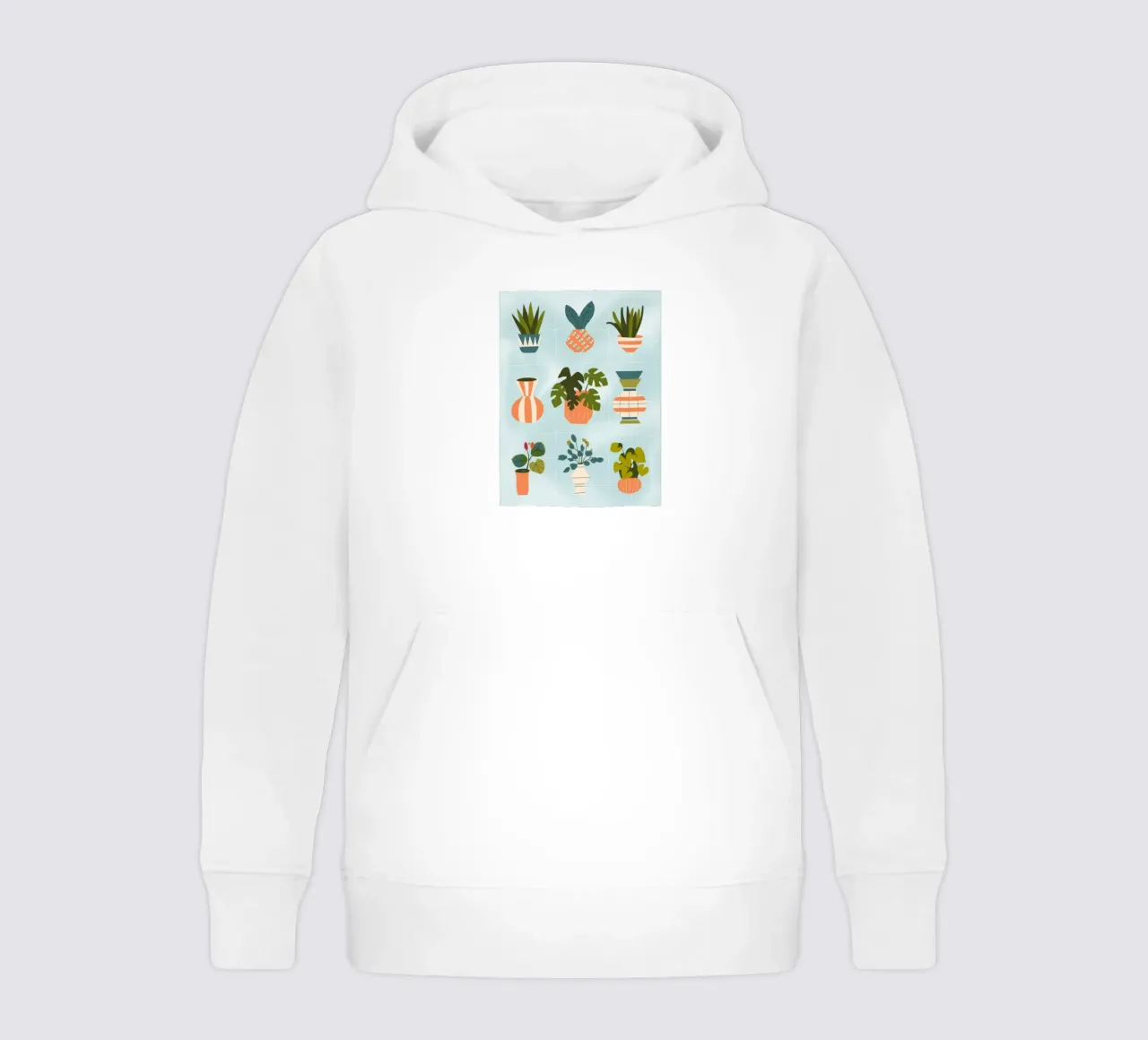 Botanical Grid kids hoodie by Artie Shifa