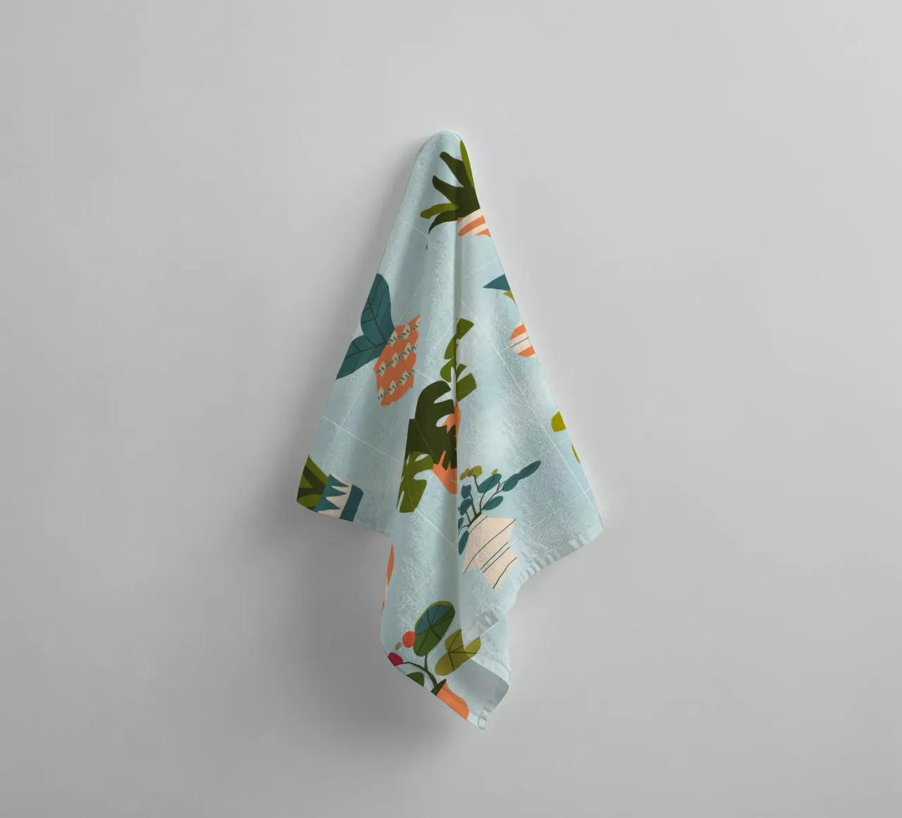 Botanical Grid towel by Artie Shifa