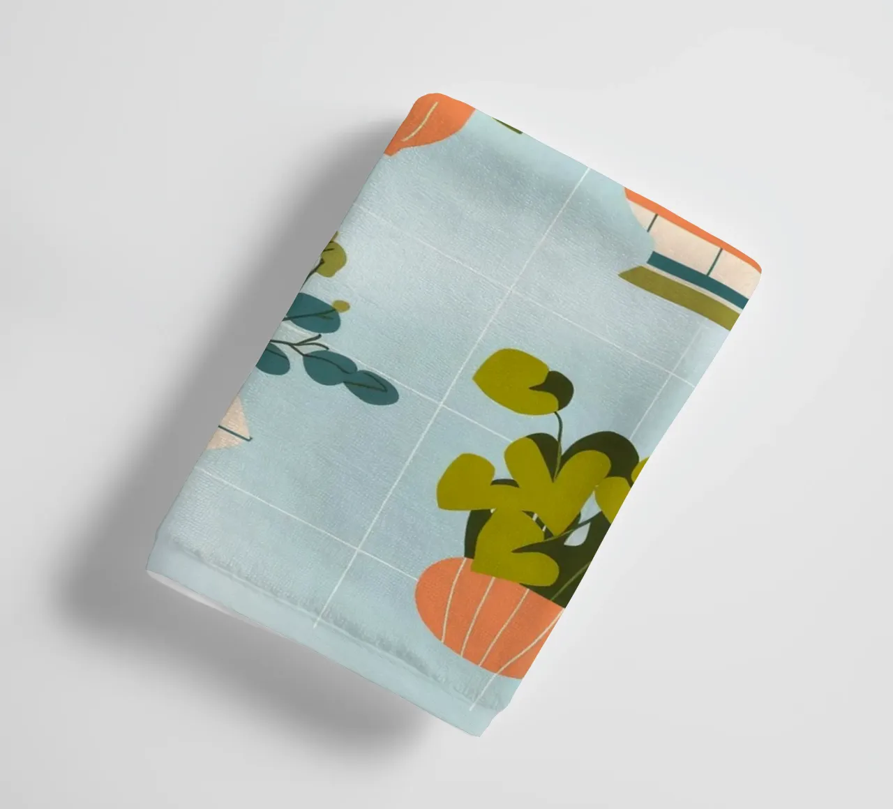 Botanical Grid towel by Artie Shifa