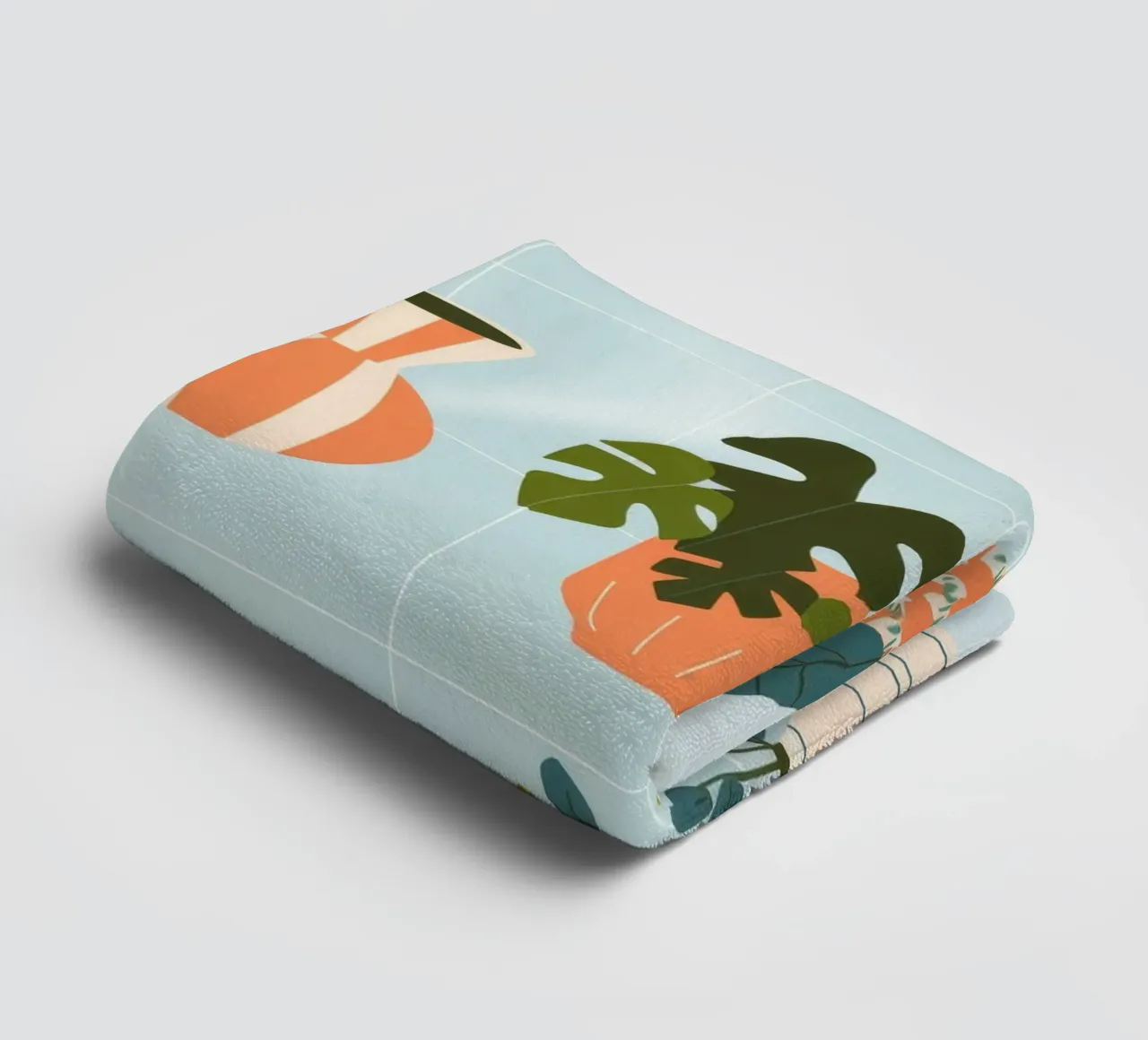 Botanical Grid towel by Artie Shifa