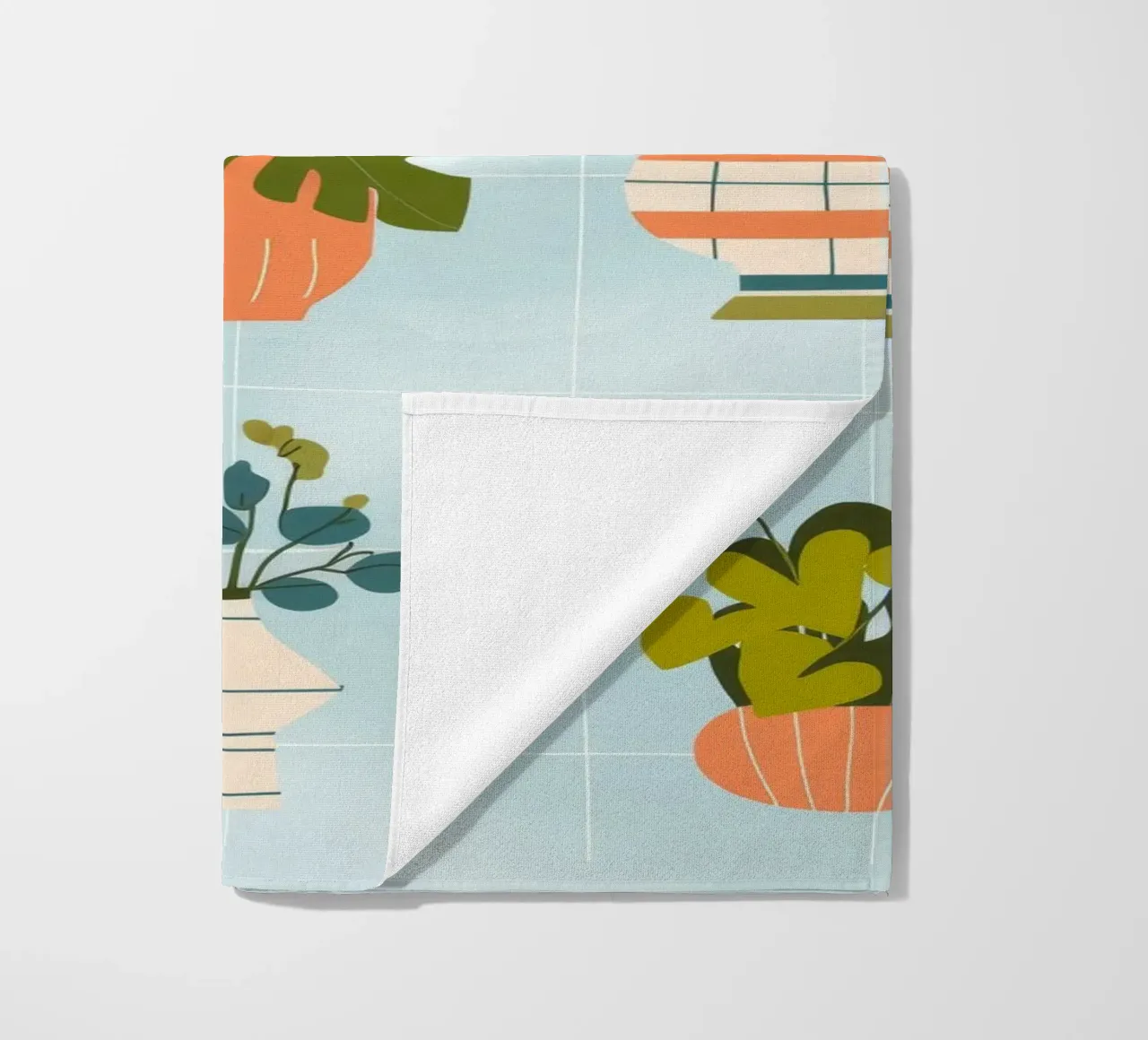 Botanical Grid beach towel by Artie Shifa