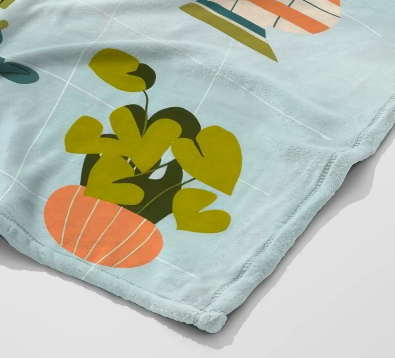 Botanisches Raster Fleecedecke von Artie Shifa