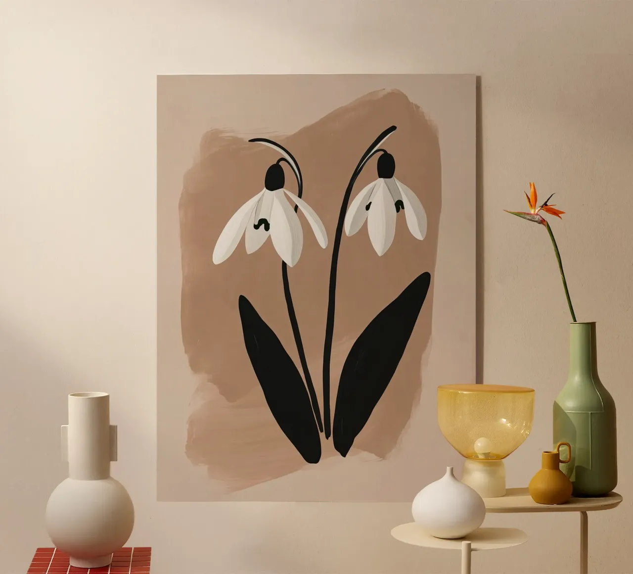 Snowdrop time | Boho art print metacrilato de Autofocus