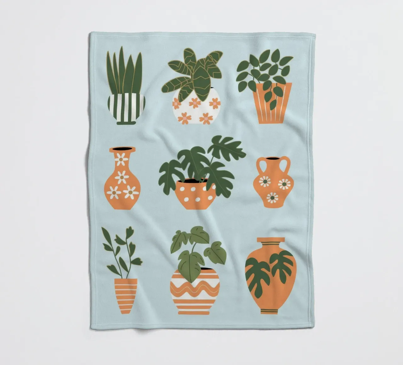 Botanical Harmony fleece blanket by Artie Shifa