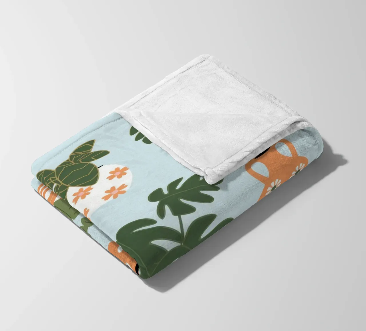 Botanical Harmony fleece blanket by Artie Shifa