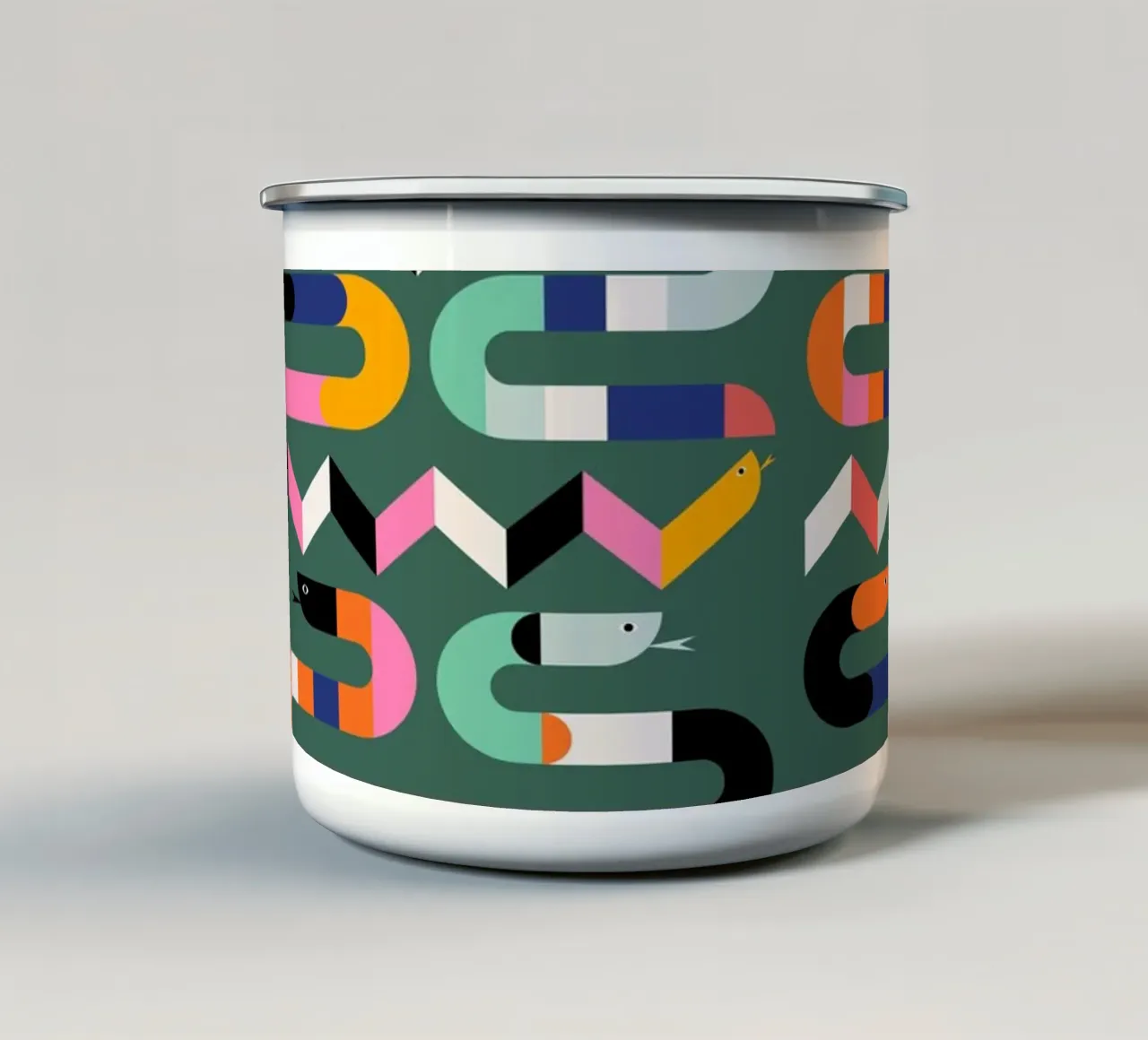 Rainbow Snakes tazza in smalto da susanapaz
