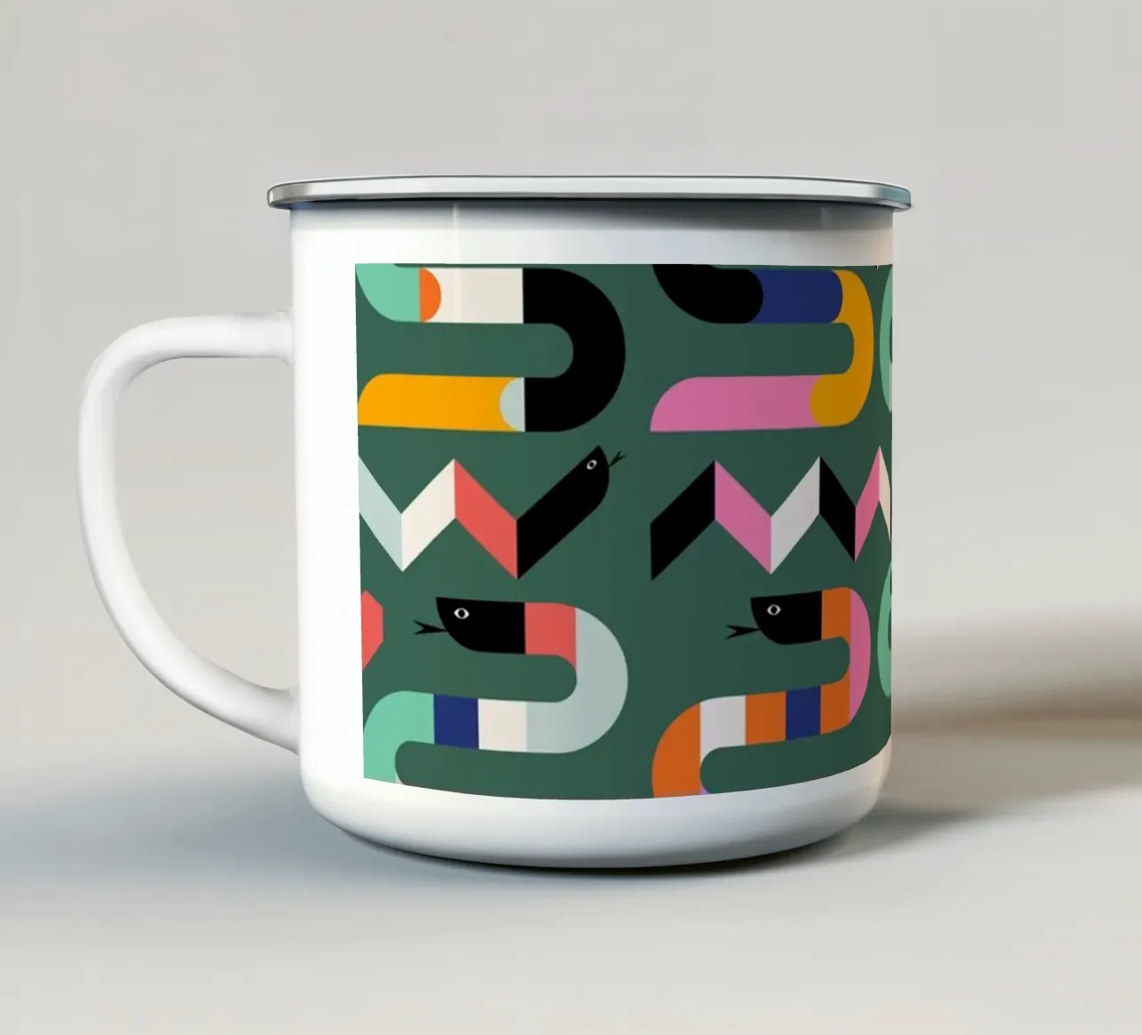 Rainbow Snakes tazza in smalto da susanapaz