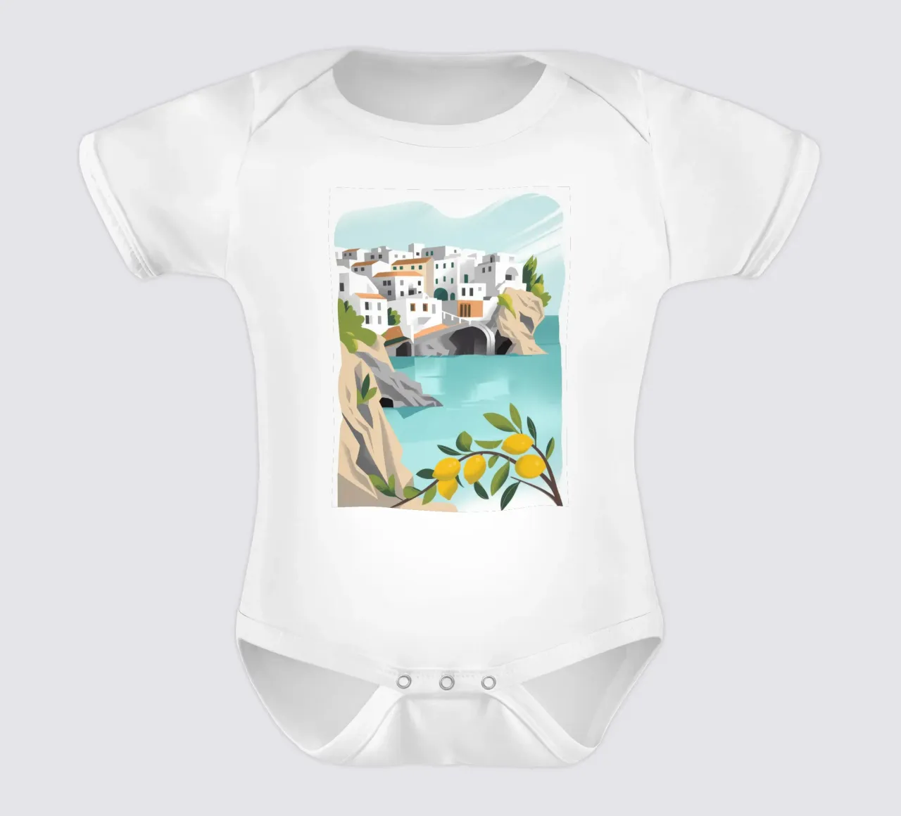Fascino costiero body neonato maniche corte da Artie Shifa