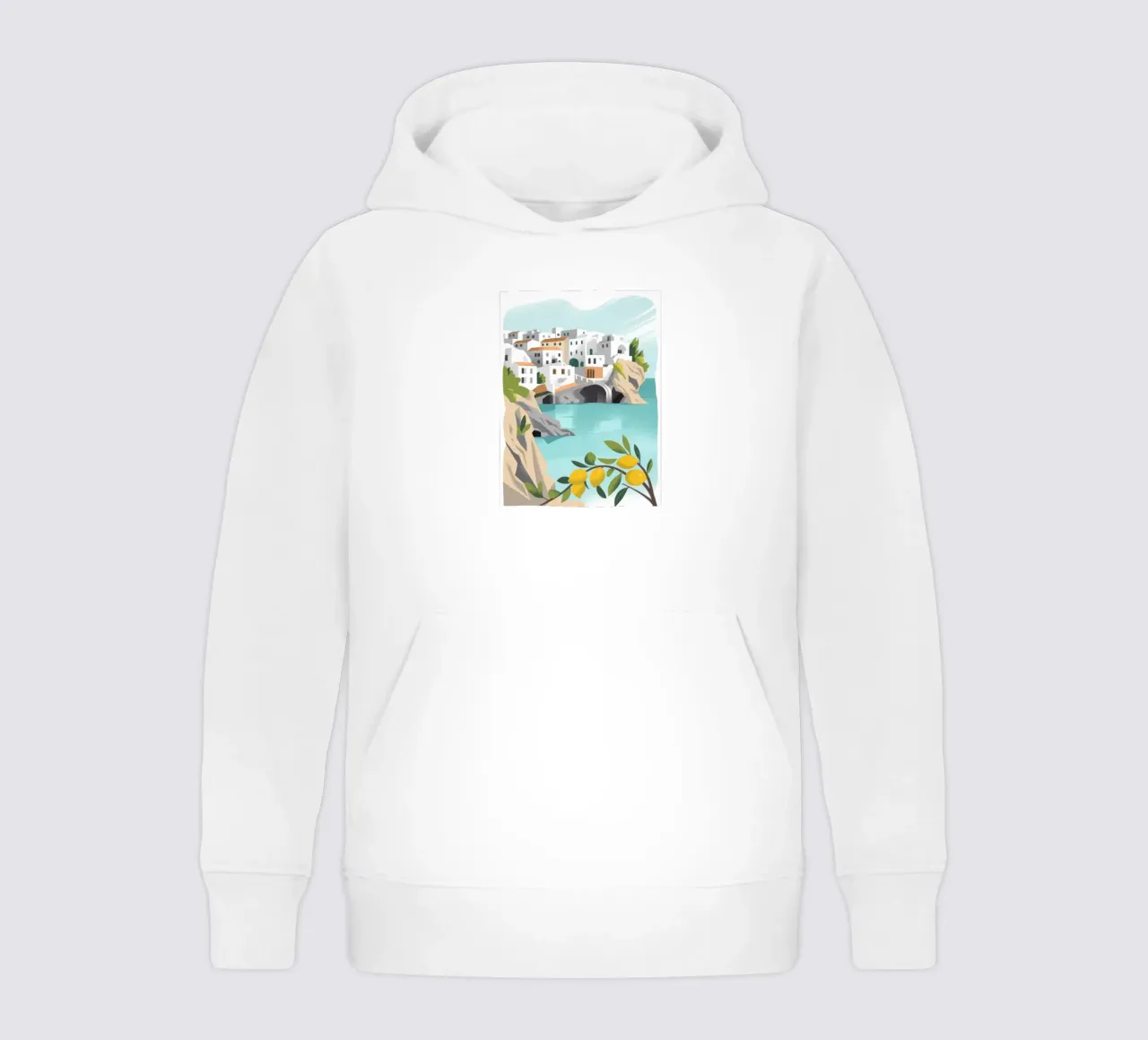 Coastal Charm kids hoodie by Artie Shifa