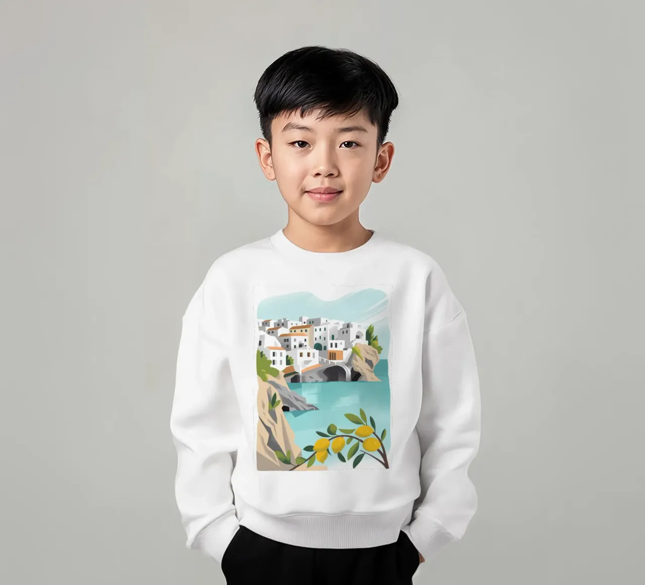 Coastal Charm kids sweatshirt by Artie Shifa