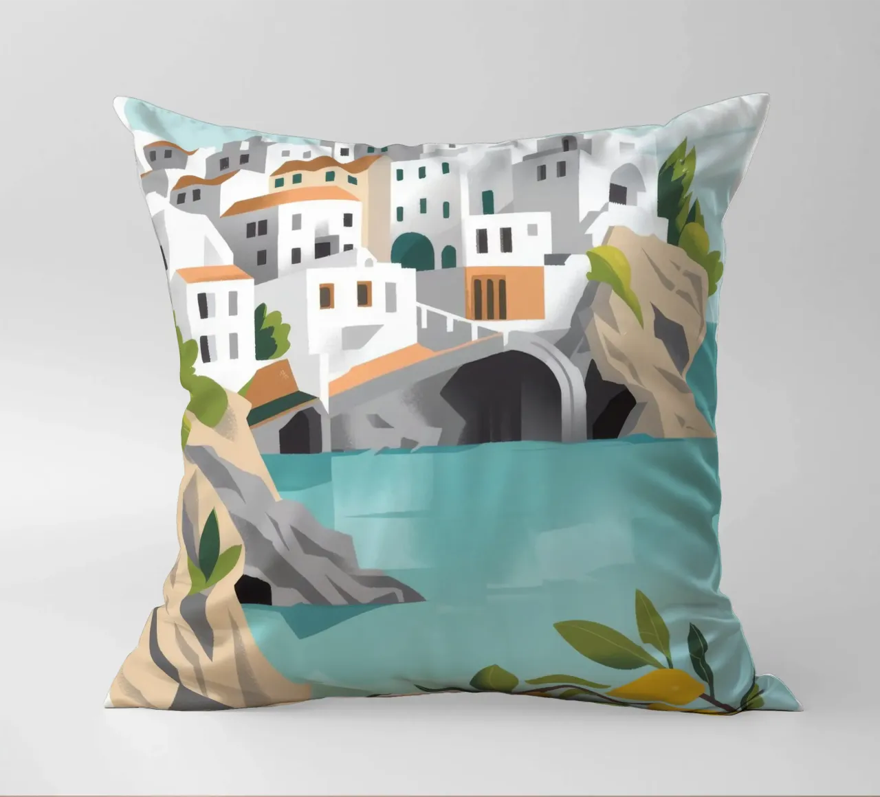 Coastal Charm decorative cushion by Artie Shifa